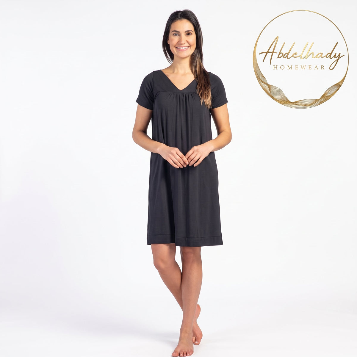 women short sleeve nightgown
