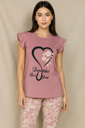 Women's Bermuda Pajamas, Ruffled Blouse and Bermuda