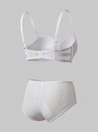 Push-up bra and lace shorts lingerie set