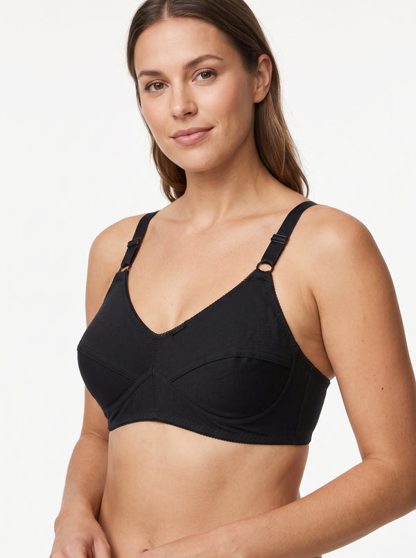 Lasso Super Comfort Bra | Pure Cotton Non-Stretch Firm Straps