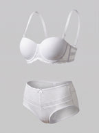 Push-up bra and lace shorts lingerie set