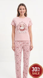 Soft and comfortable women's pajamas for home.