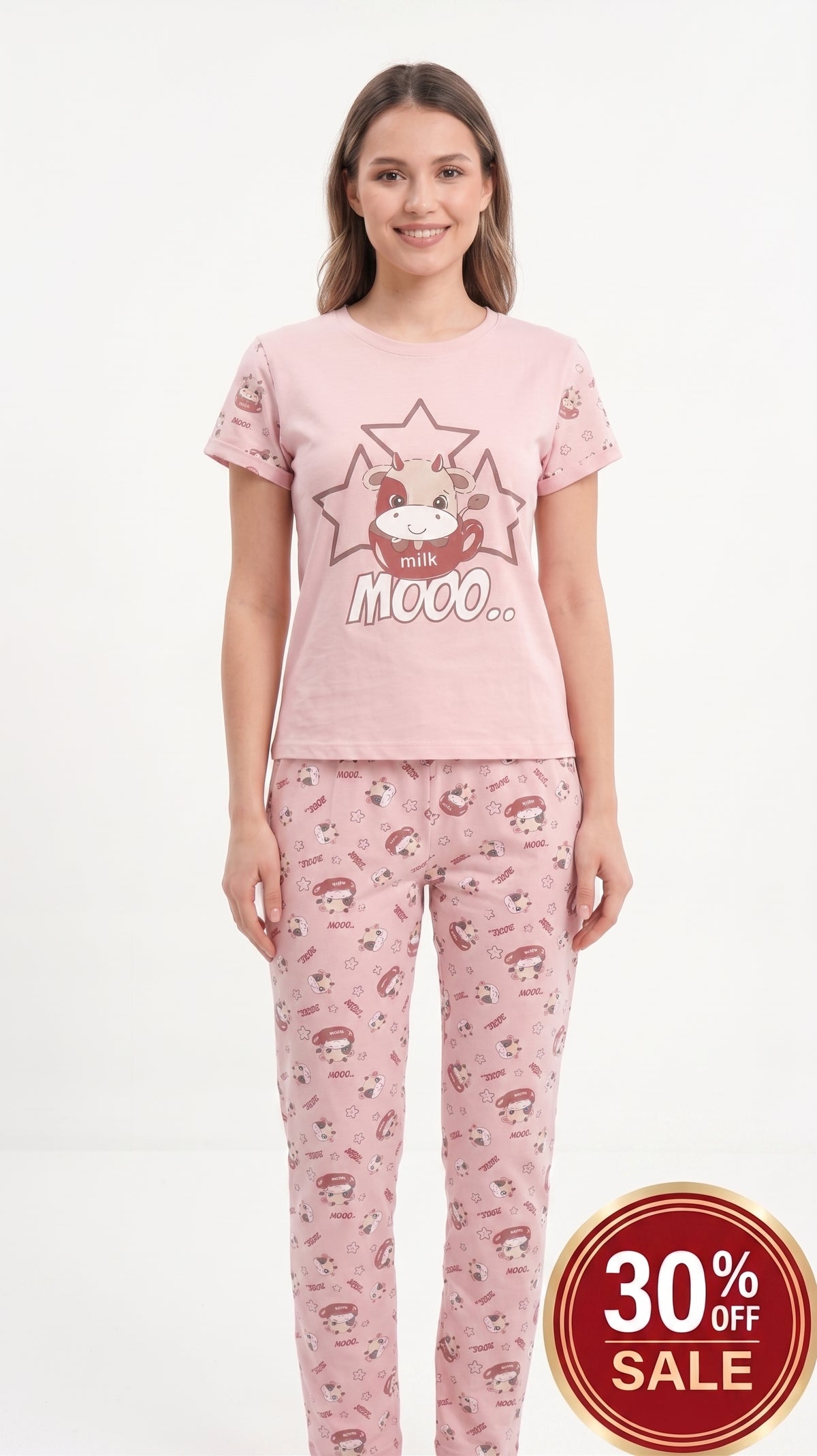 Soft and comfortable women's pajamas for home.