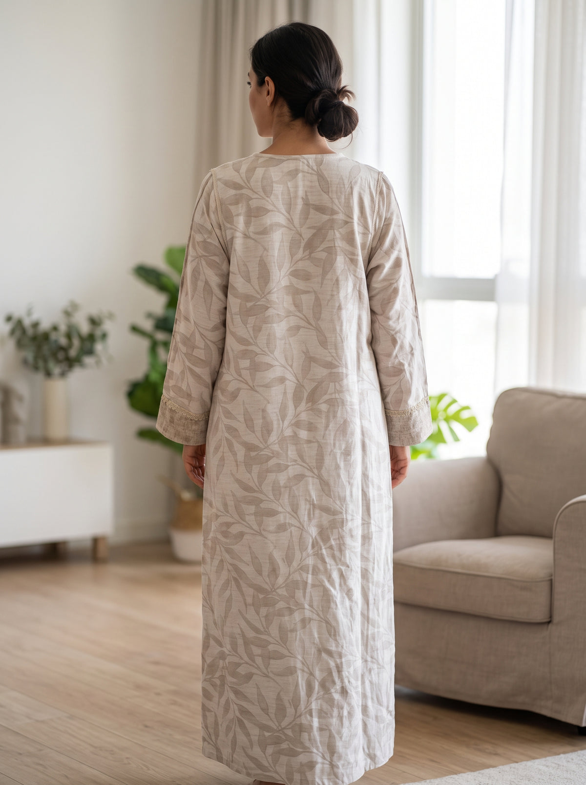Long, Loose, and Elegant Women's Dress