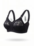 Black lace and mesh underwire bra with adjustable shoulder straps, shown on a plain white background with a soft drop shadow.