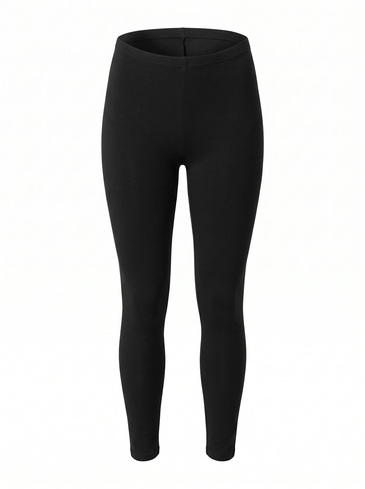 Black high-waisted leggings shown on a clean white background.