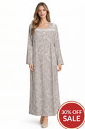 Classic Paisley Jalabiya with Long Sleeves