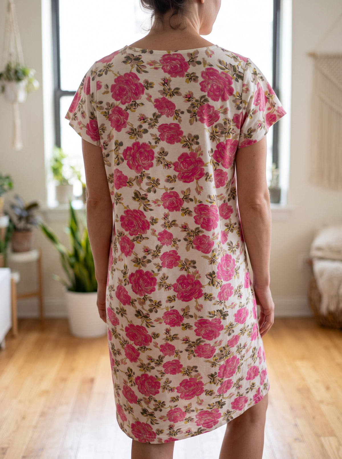 Women's Cotton Lycra Floral Nightgown