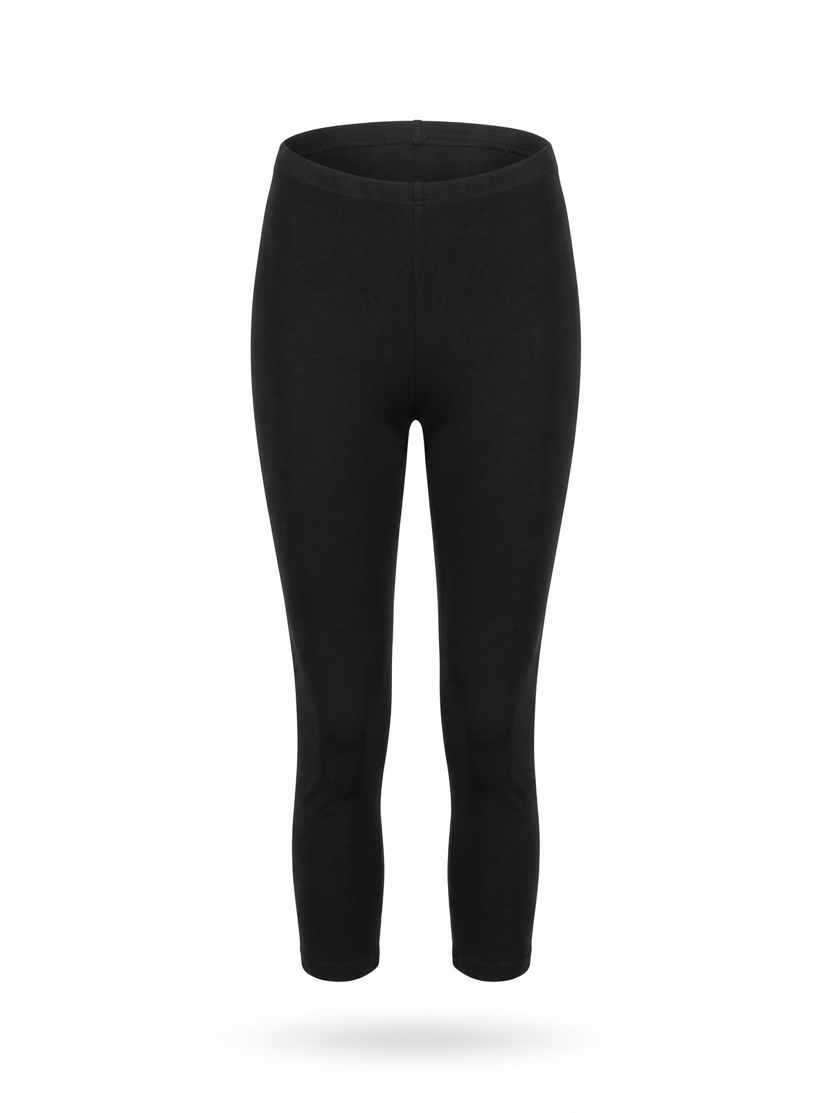 Black full-length leggings shown on a ghost mannequin against a plain white background.