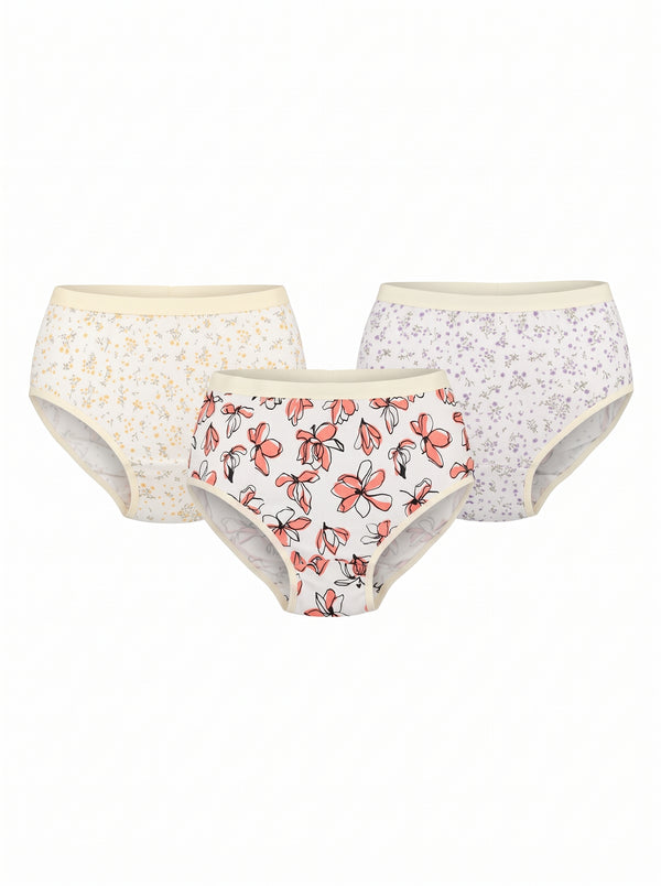 Dahab Women's Soft Touch Brief Underwear, 3-Piece Pack