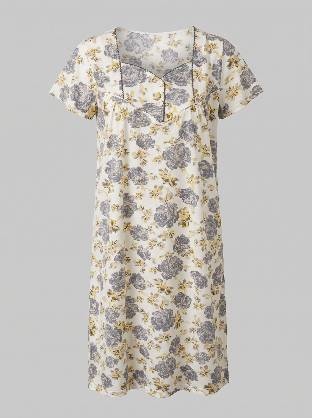 Women's Cotton Lycra Floral Nightgown