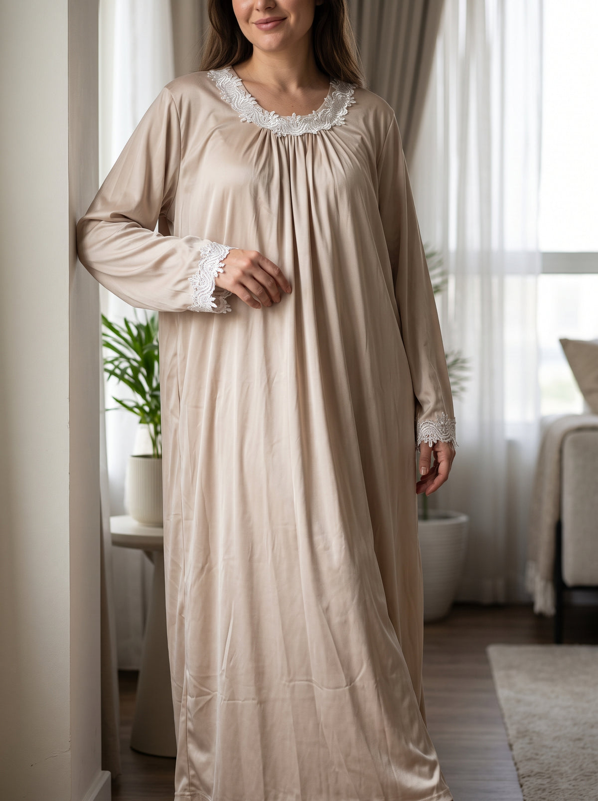 Satin dress, last piece, size 2XL!