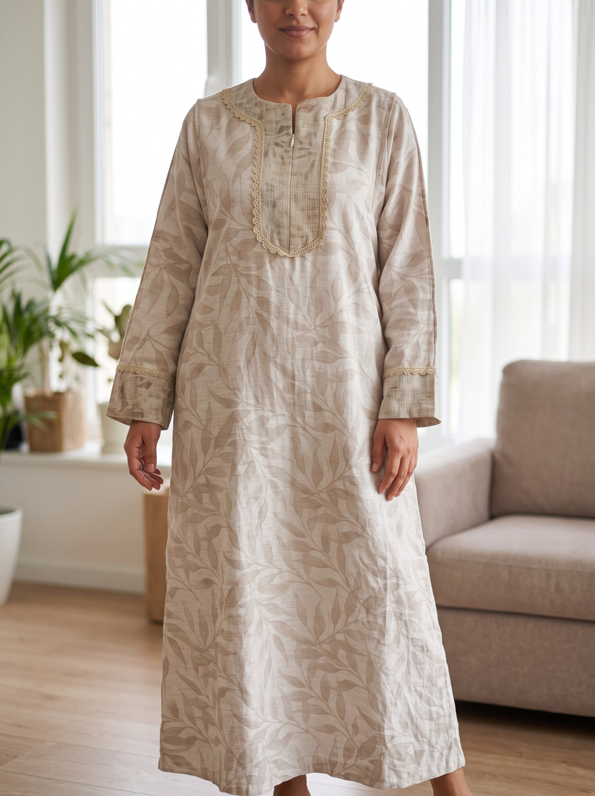 Long, Loose, and Elegant Women's Dress