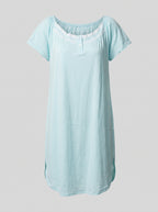 Soft Solid Lace Dress with Buttons