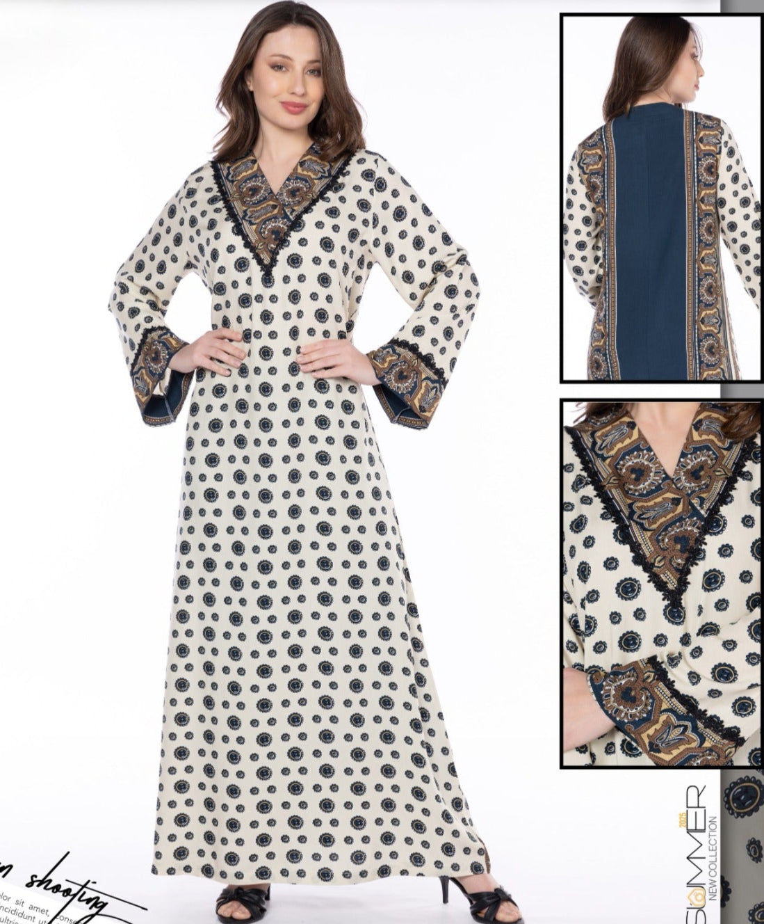 Viscose maxi dress, last piece, size L!