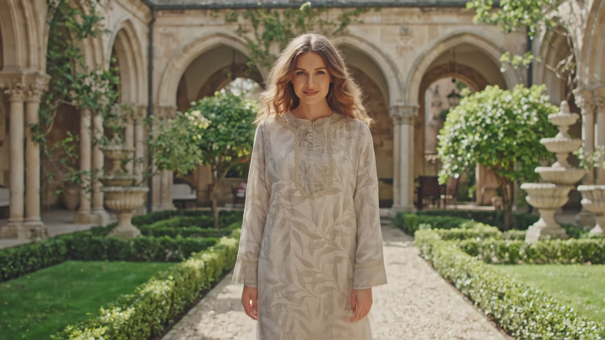 Long, Loose, and Elegant Women's Dress