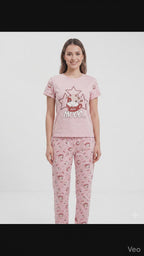 Soft and comfortable women's pajamas for home.