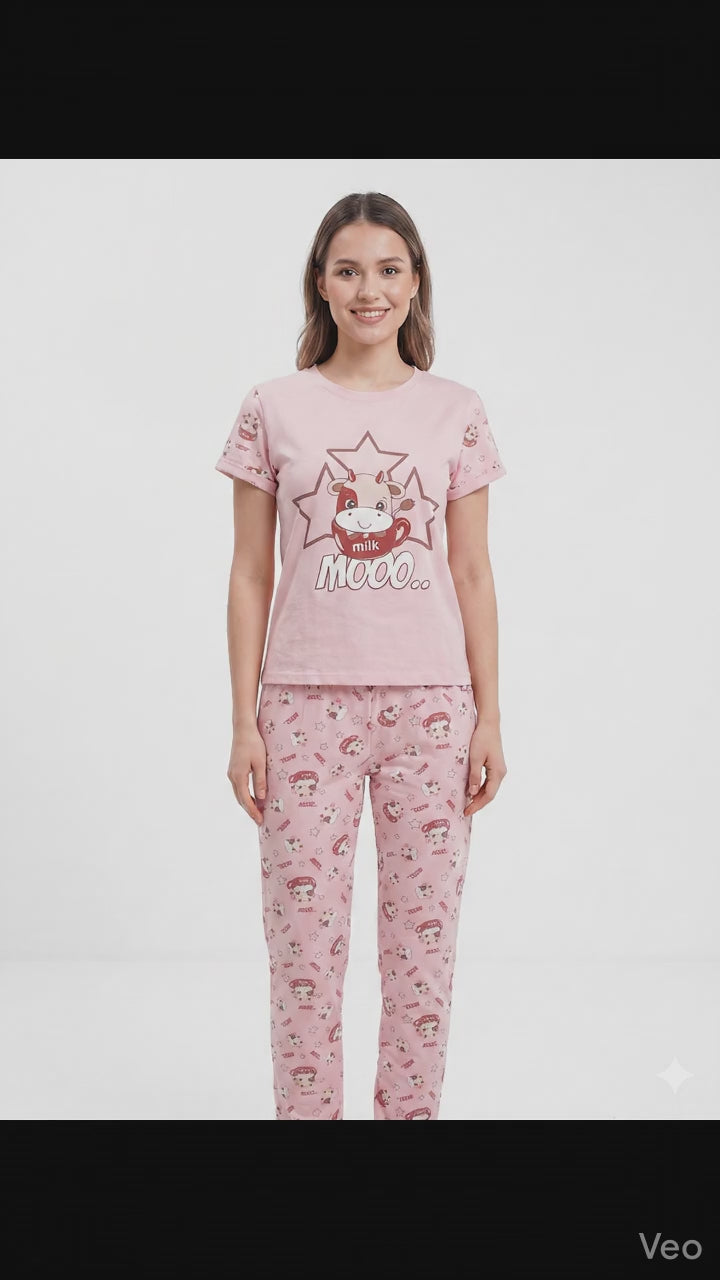 Soft and comfortable women's pajamas for home.
